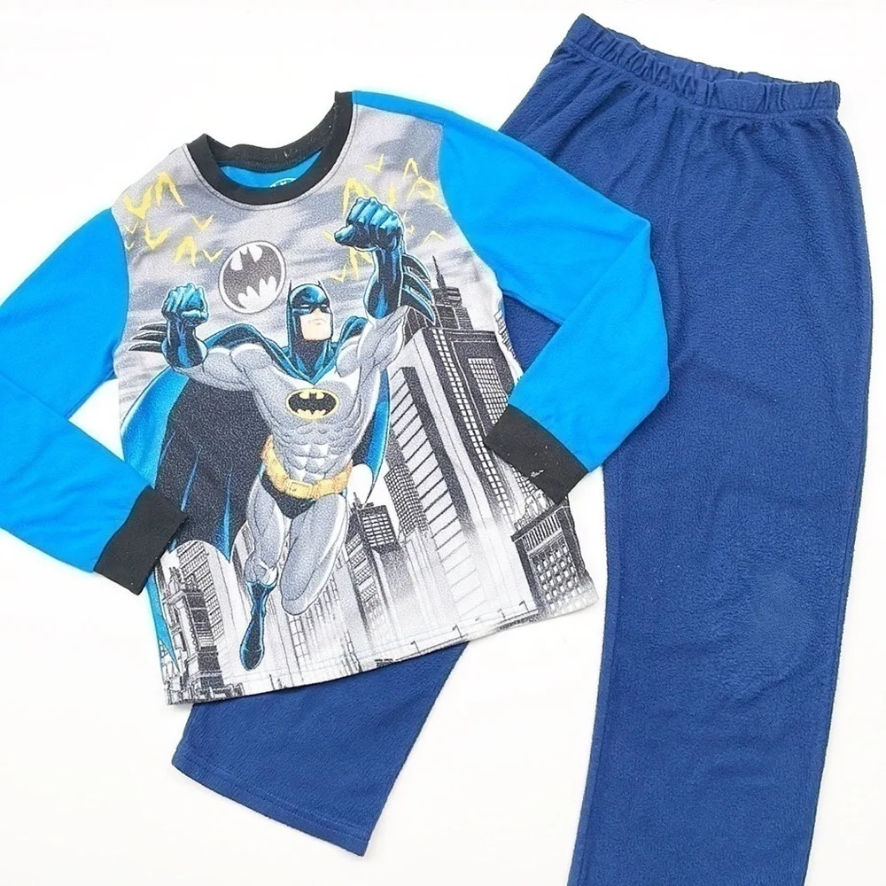 Batman little boys fleece pajama set